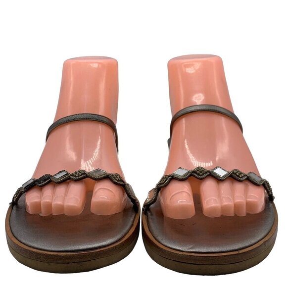 YSL Sandals Slip On Shoes Wedge Heel Yves Saint Laurent Sz EU 37 6.5-7. #35 - Picture 6 of 12